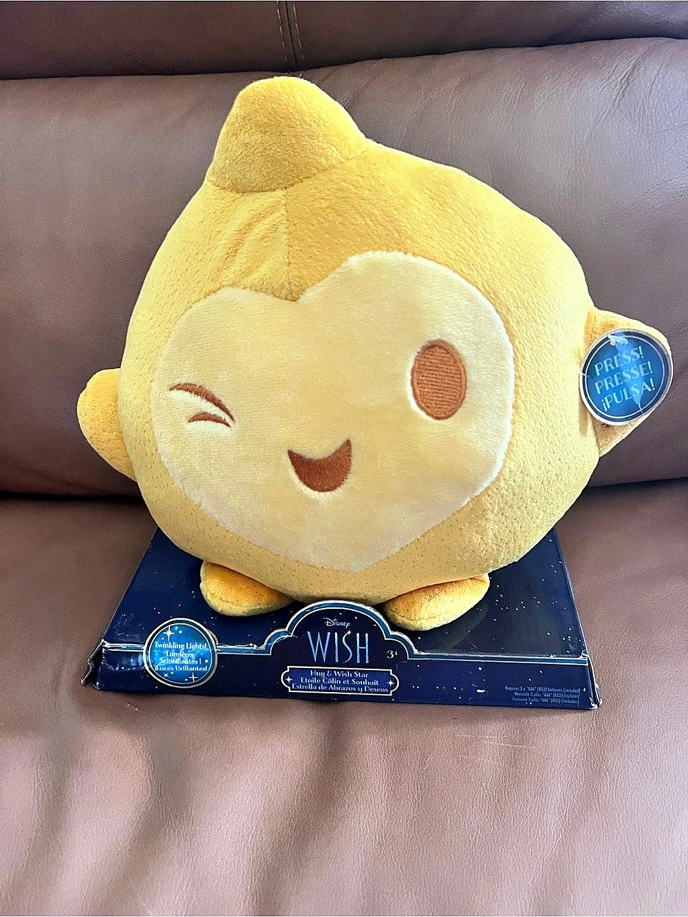 Disney Hug & Wish Star Plush Yellow Light-Up Toy
